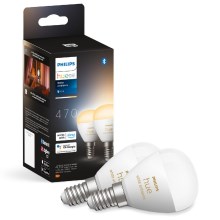 LOT 2x Ampoule à intensité variable LED Philips Hue WHITE P45 E14/5,5W/230V  2700K