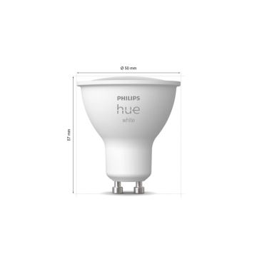 LOT 2x Ampoule à intensité variable LED Philips Hue WHITE GU10/4,2W/230V 2700K