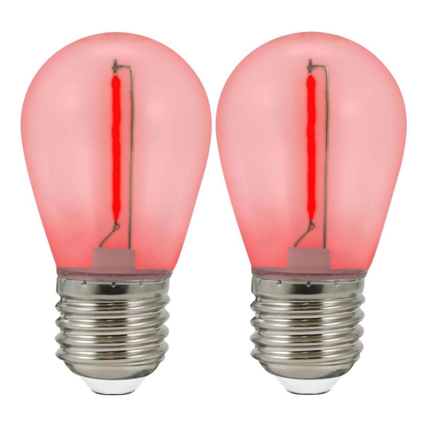 LOT 2x Ampoule LED PARTY E27/0,3W/36V rouge