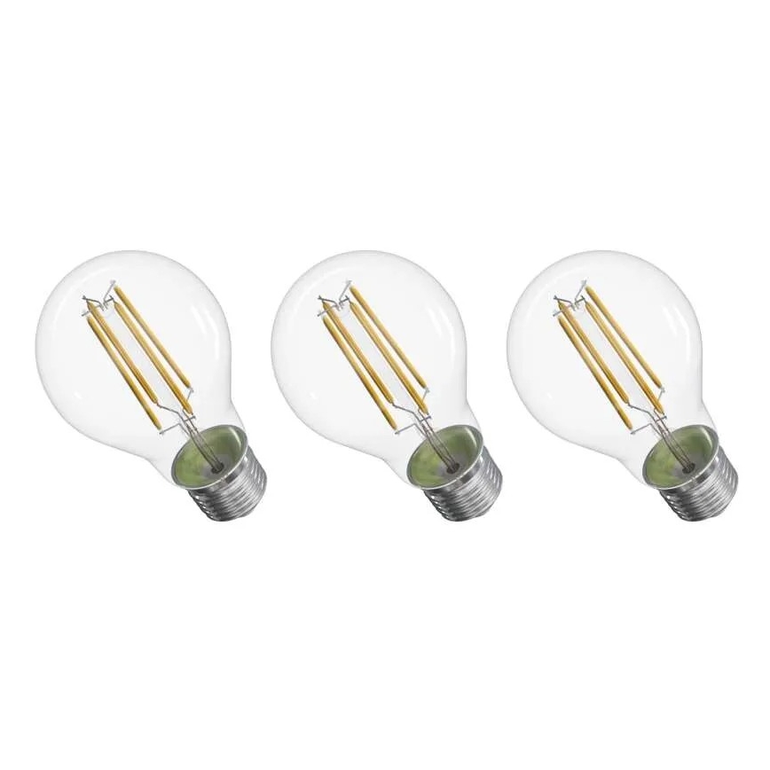 LOT 3x Ampoule LED FILAMENT A60 E27/3,8W/230V 2700K Classe énergétique A