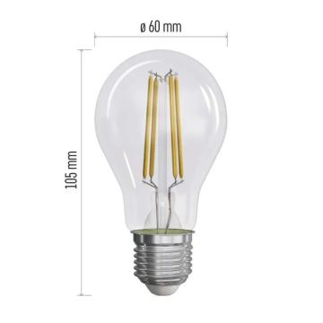 LOT 3x Ampoule LED FILAMENT A60 E27/3,8W/230V 2700K Classe énergétique A