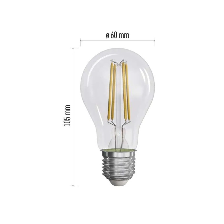 LOT 3x Ampoule LED FILAMENT A60 E27/3,8W/230V 4000K Classe énergétique A