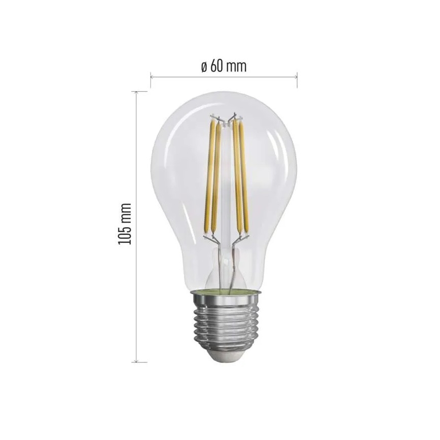 LOT 3x Ampoule LED FILAMENT A60 E27/5W/230V 2700K Classe énergétique A