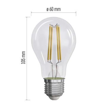 LOT 3x Ampoule LED FILAMENT A60 E27/5W/230V 4000K Classe énergétique A