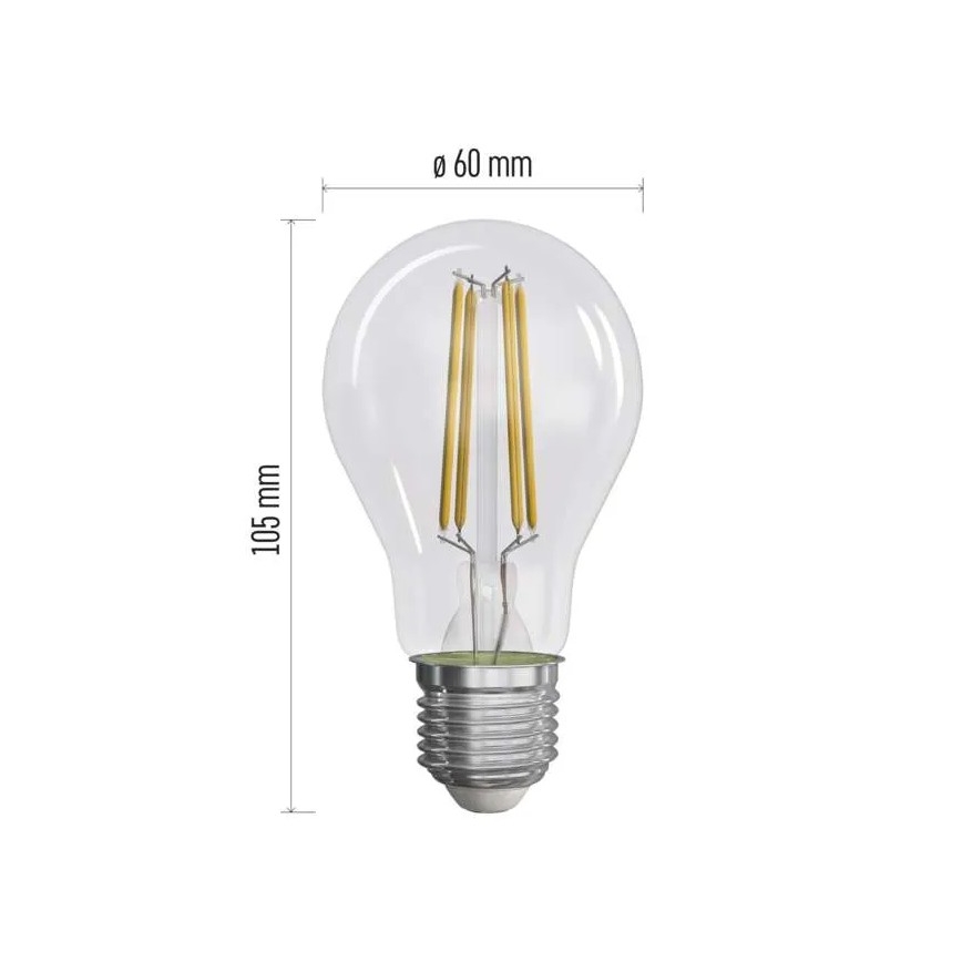 LOT 3x Ampoule LED FILAMENT A60 E27/5W/230V 4000K Classe énergétique A