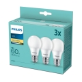 LOT 3x Ampoule LED Philips A60 E27/8W/230V 2700K