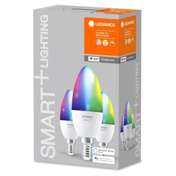 LOT 3x Ampoule LED RVBB à intensité variable SMART + E14 / 5W / 230V 2700K-6500K - Ledvance