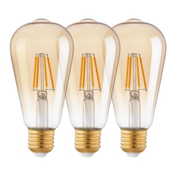 LOT 3x Ampoule LED VINTAGE ST64 E27/4W/230V 2200K - Eglo 12851