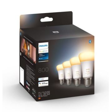 LOT 4x Ampoule à intensité variable LED  Philips Hue WHITE AMBIANCE E27/6W/230V 2200-6500K