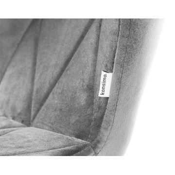 LOT 4x Chaise de repas TRIGO 74x48 cm gris clair/hêtre