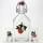 lot vector - 1x grand bouteille + 2x verre à shot transparent avec motif de fruit