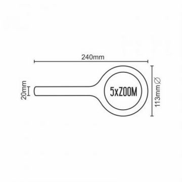 Loupe LED 5xZOOM avec rétro-éclairage LED LED/3W IP44