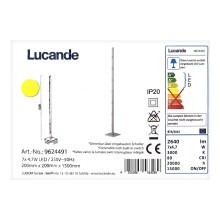 Lucande - Lampadaire à intensité variable LED MARGEAU 7xLED/4,7W/230V