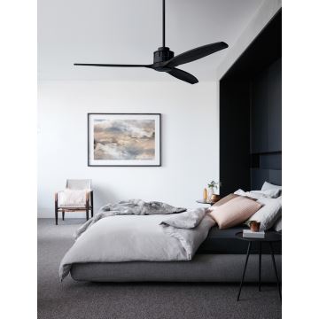 Lucci air 210508 - Ventilateur de plafond AIRFUSION AKMANI paulownia/noir + télécommande