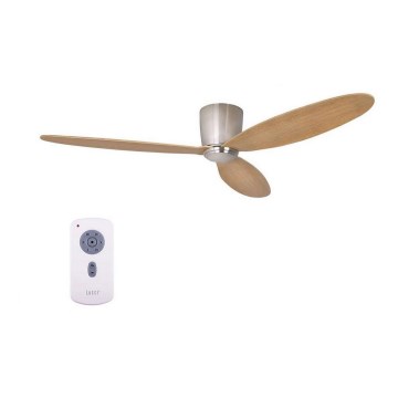 Lucci air 210519 - Ventilateur de plafond AIRFUSION RADAR chrome/bois + télécommande