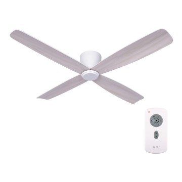 Lucci air 210986 - Ventilateur de plafond FRASER blanc/bois + télécommande