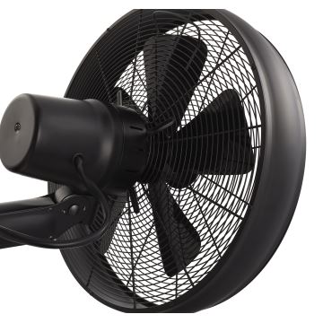 Lucci air 213124 - Ventilateur mural BREEZE 55W/230V noir + télécommande