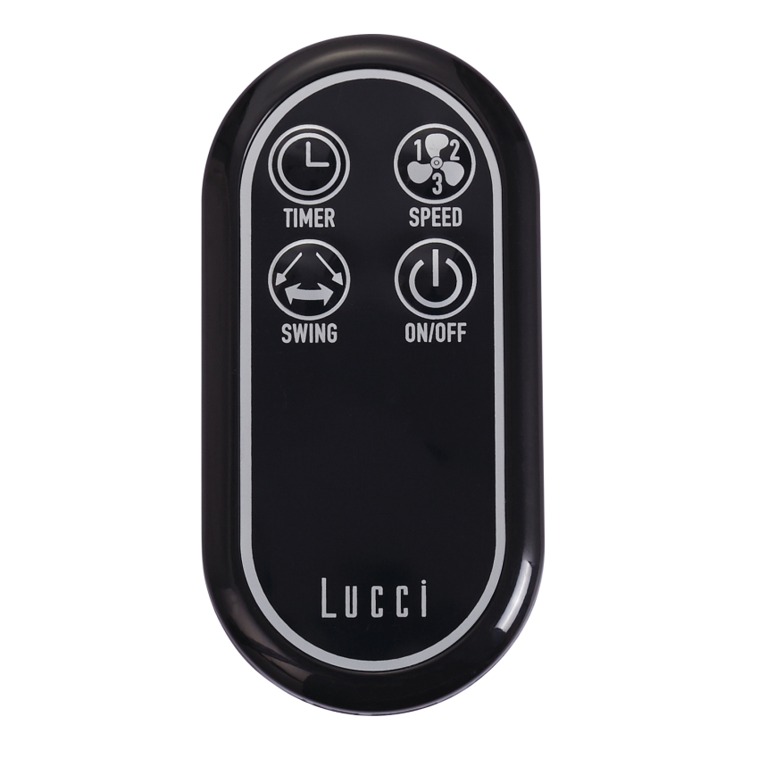 Lucci air 213124 - Wand Ventilator BREEZE 55W/230V zwart + afstandsbediening
