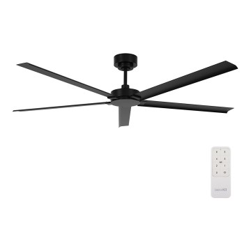 Lucci air 21616149 - Ventilateur de plafond MONZA IP55 noir + télécommande