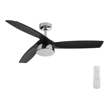 Lucci air 513072 - Ventilateur de plafond à intensité variable BRONX LED/18W/230V 3000/4000/6000K noir/chrome + télécommande