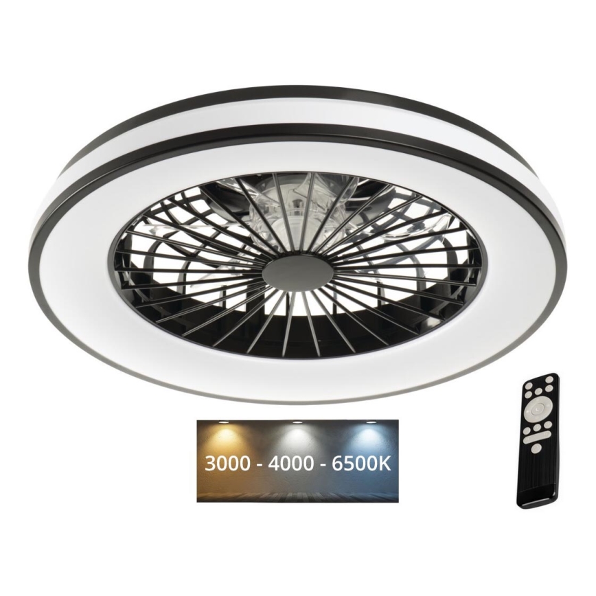 Luminaire à intensité variable avec ventilateur PLAVE 48W/230V 3000/4000/6500K + télécommande