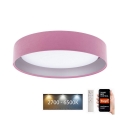 Luminaire à intensité variable SMART GALAXY LED/24W/230V d. 45 cm 2700-6500K Wi-Fi Tuya rose/argenté + Télécommande