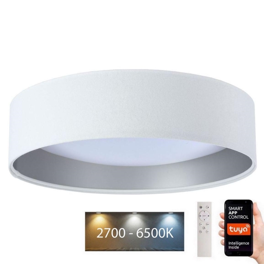 Luminaire à intensité variable SMART GALAXY LED/36W/230V d. 55 cm  2700-6500K Wi-Fi Tuya blanc/argenté + Télécommande