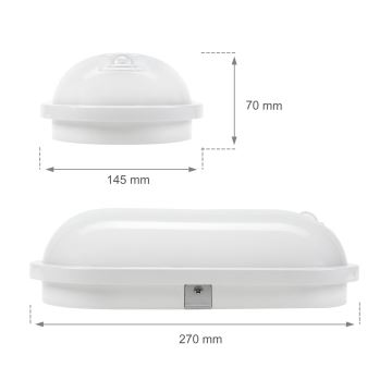 Luminaire à toute épreuve LED avec capteur infrarouge passif LED/20W/230V IP54