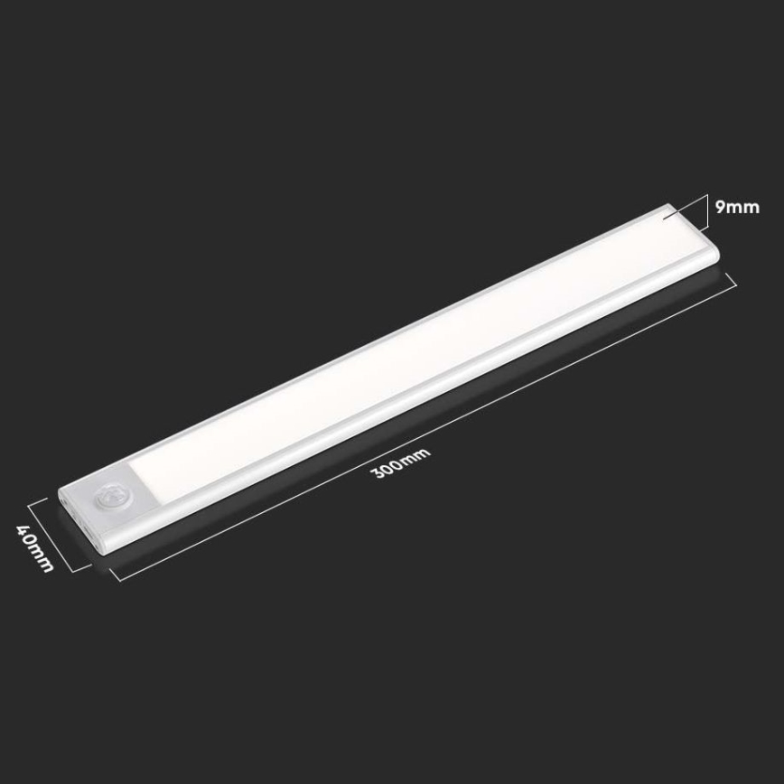Luminaire de dessous d'armoire de cuisine LED avec détecteur LED/1,5W/5V 3000K