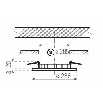 Luminaire de salle de bain encastrable LED VEGA LED/24W/230V 3800K IP44