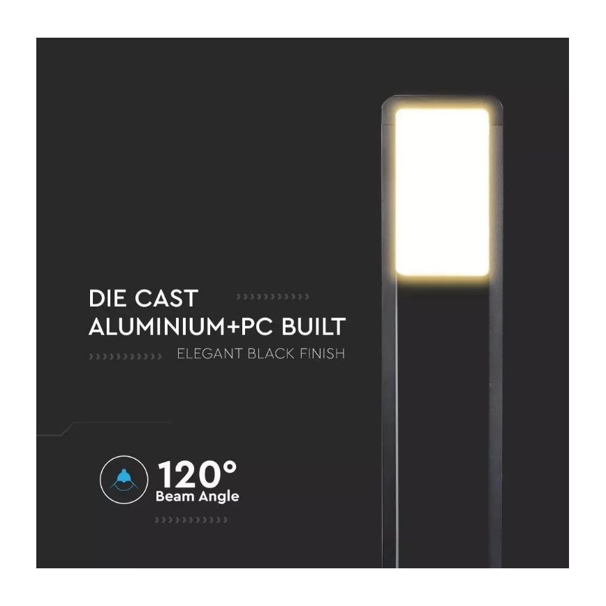 Luminaire d'extérieur SAMSUNG CHIP LED/10W/230V 3000K IP65 noir