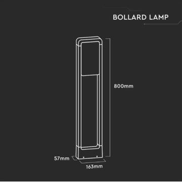 Luminaire d'extérieur SAMSUNG CHIP LED/10W/230V 3000K IP65 noir