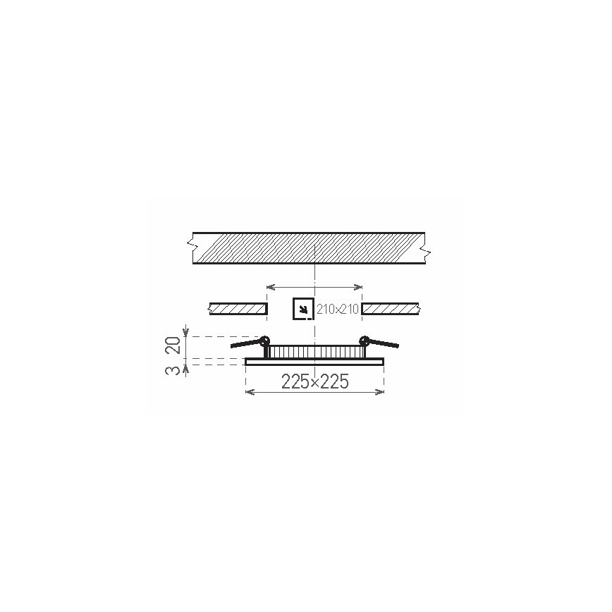 Luminaire encastrable salle de bain VEGA LED/18W/230V 3800K 22,5 cm IP44