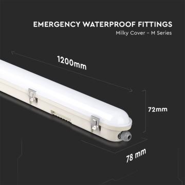 Luminaire fluorescent industriel EMERGENCY LED/36W/230V 4000K 120cm IP65