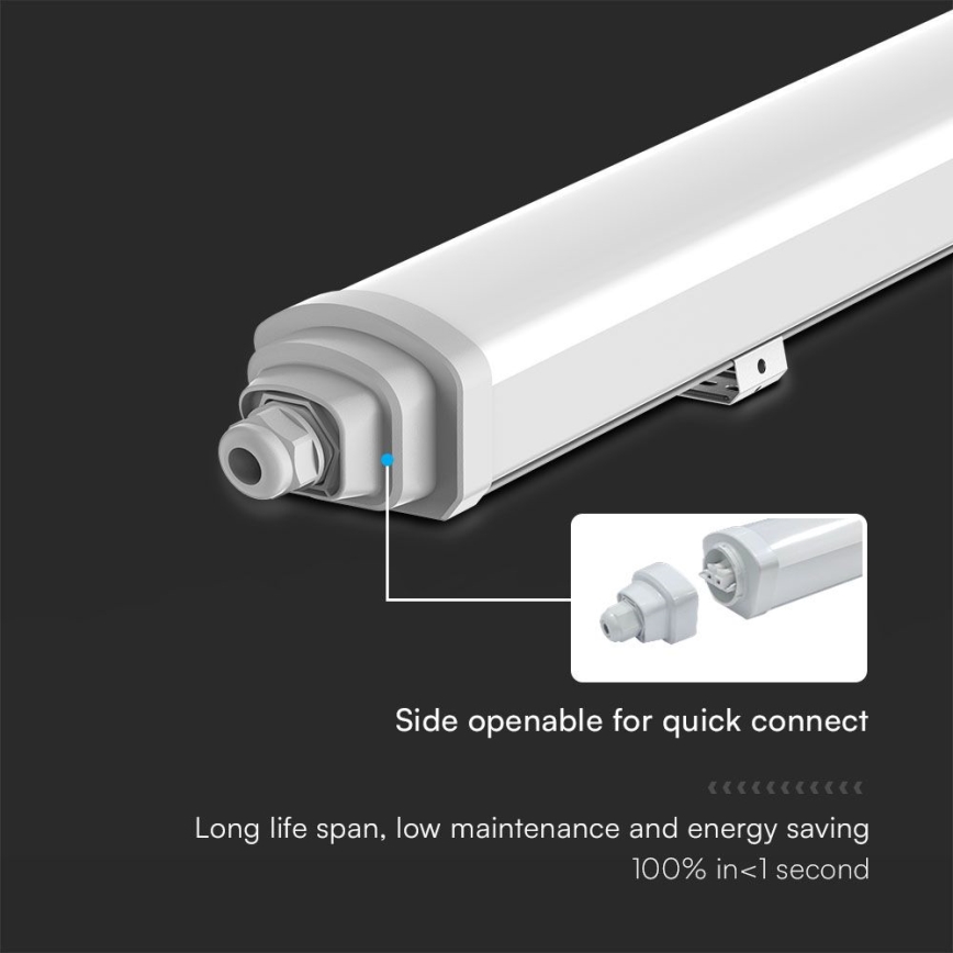 Luminaire fluorescent industriel LED SAMSUNG CHIP LED/36W/230V 4000K IP65 120 cm