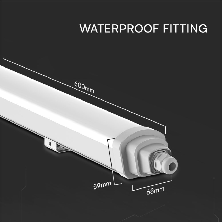 Luminaire fluorescent industriel SAMSUNG CHIP LED/18W/230V 6500K IP65 60 cm