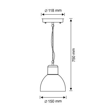 Lustre extérieur ARNE 1xE27/10W/230V IP44