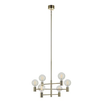 Markslöjd 106418 - Hanglamp met vaste pendel CAPITAL 6xE27/60W/230V koperen