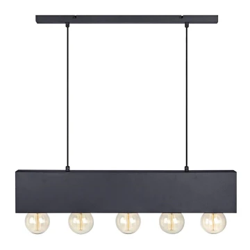 Markslöjd 107037 - Hanglamp aan koord COUTURE 5xE27/40W/230V zwart