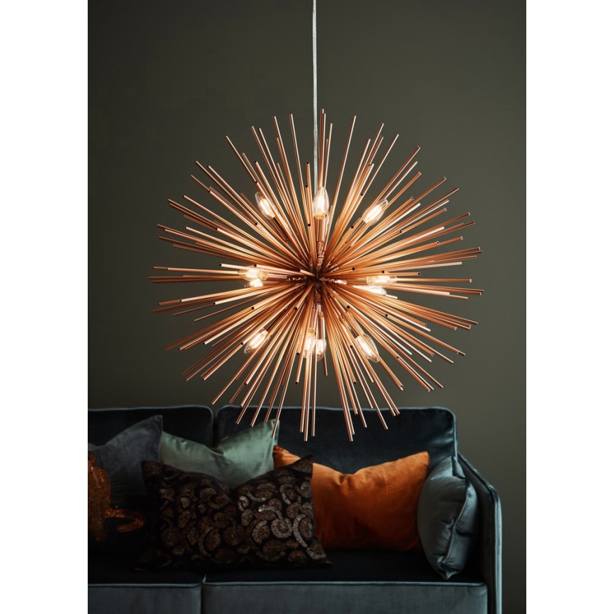 Markslöjd 107752 - Suspension filaire SOLEIL 12xE14/20W/260V Rose doré