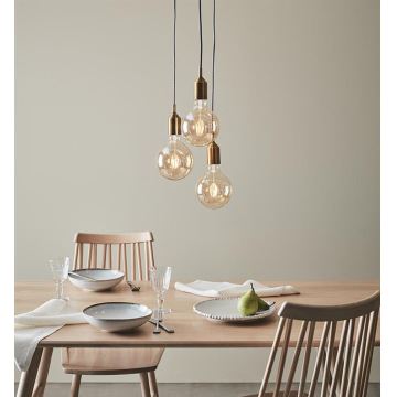 Markslöjd 108099 - Hanglamp aan koord BRONX 3xE27/60W/230V brons