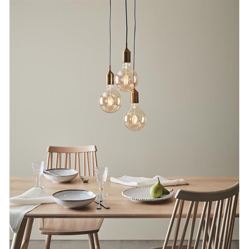 Markslöjd 108099 - Hanglamp aan koord BRONX 3xE27/60W/230V brons