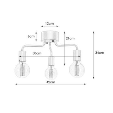 Markslöjd 108102 - Aan plafond gevestigde hanglamp AVERY 3xE27/60W/230V