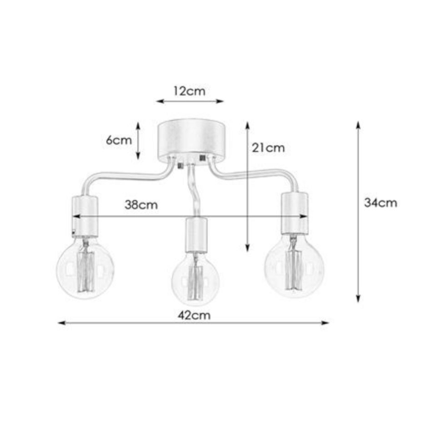 Markslöjd 108102 - Aan plafond gevestigde hanglamp AVERY 3xE27/60W/230V