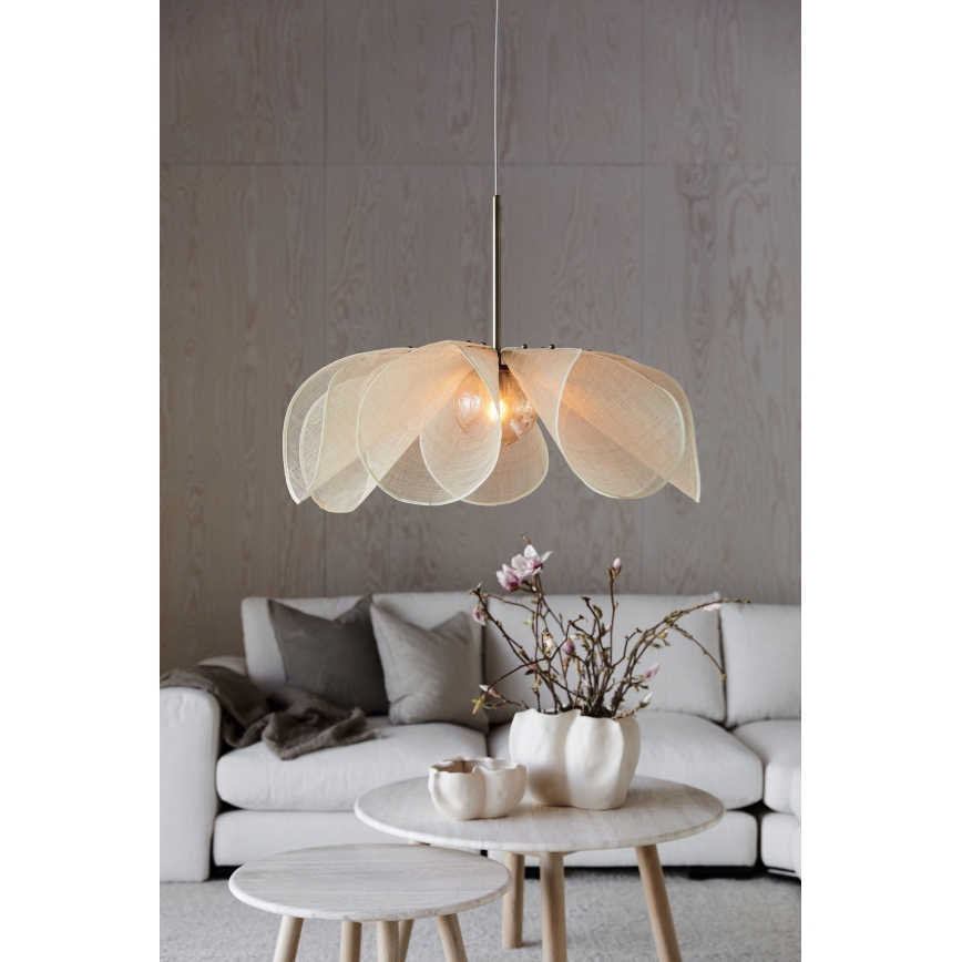 Markslöjd 108661 - Suspension filaire STYRKA 1xE27/40W/230V d. 75 cm beige