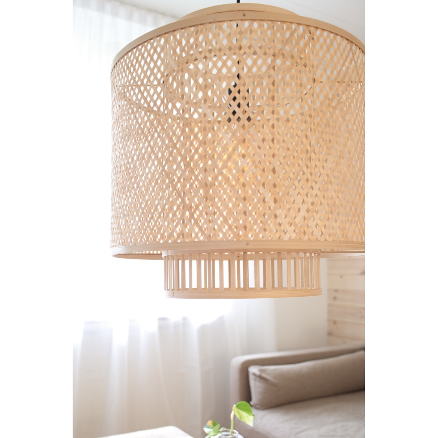 Markslöjd 108675 - Hanglamp aan een koord STRATI 1xE27/40W/230V beige/bamboe