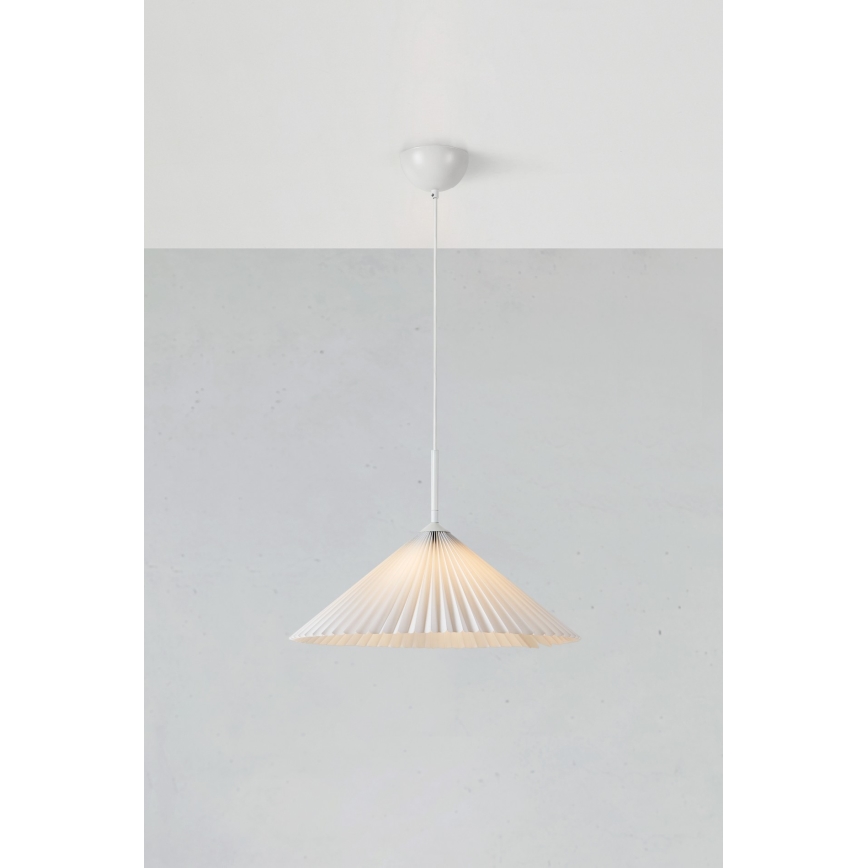 Markslöjd 108711 - Hanglamp aan een koord PLISADO 1xE27/40W/230V diameter 50 cm wit