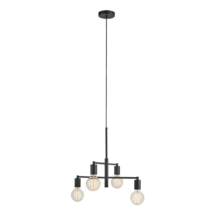 Markslöjd 108716 - Hanglamp aan een koord CIELO 4xE27/40W/230V zwart