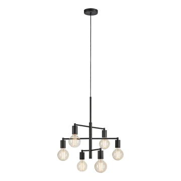 Markslöjd 108717 - Hanglamp aan een koord CIELO 6xE27/40W/230V zwart