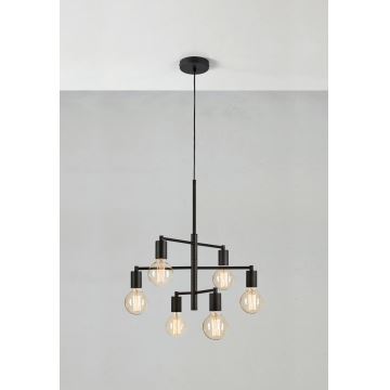 Markslöjd 108717 - Suspension filaire CIELO 6xE27/40W/230V noir